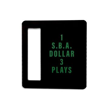 Bally Coin Door Price Plate - 1 SBA Dollar, 3 Plays